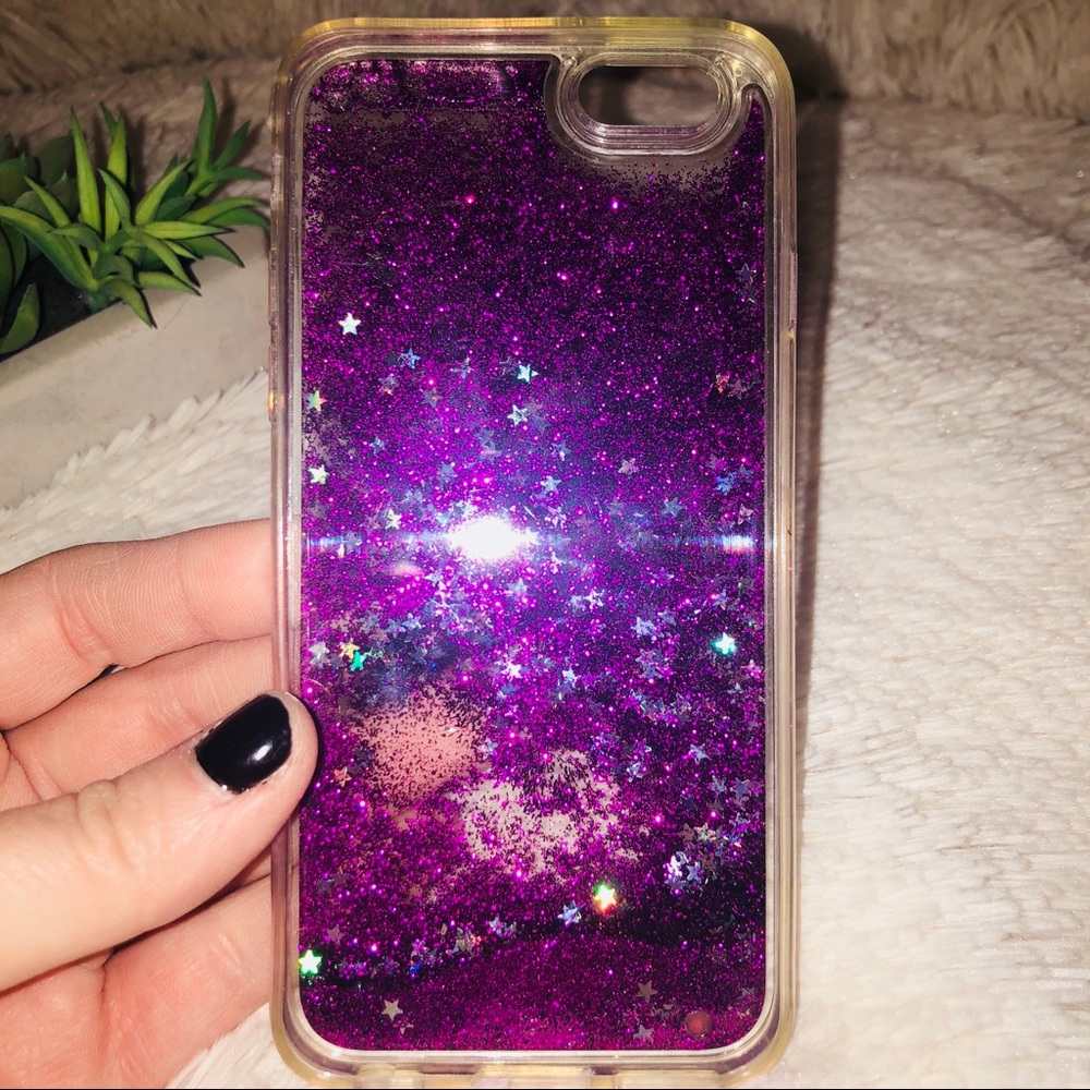 iPhone 6/7/8 Purple Raining Glitter Phone Case✨💜